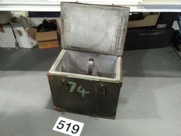 lot 519 metal lined military storage box