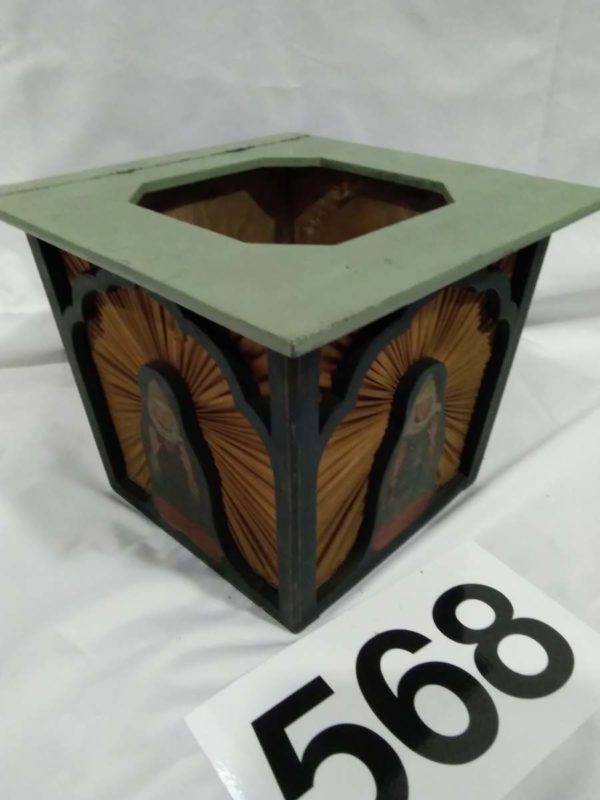 lot 568 antique material lampshade ( possibly from a church) - Image 3