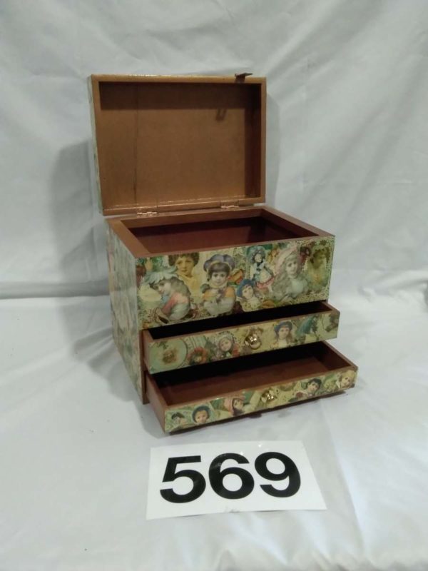 lot 569 decoupaged box