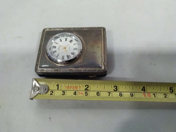 lot 293 silver cased miniature clock - Image 3