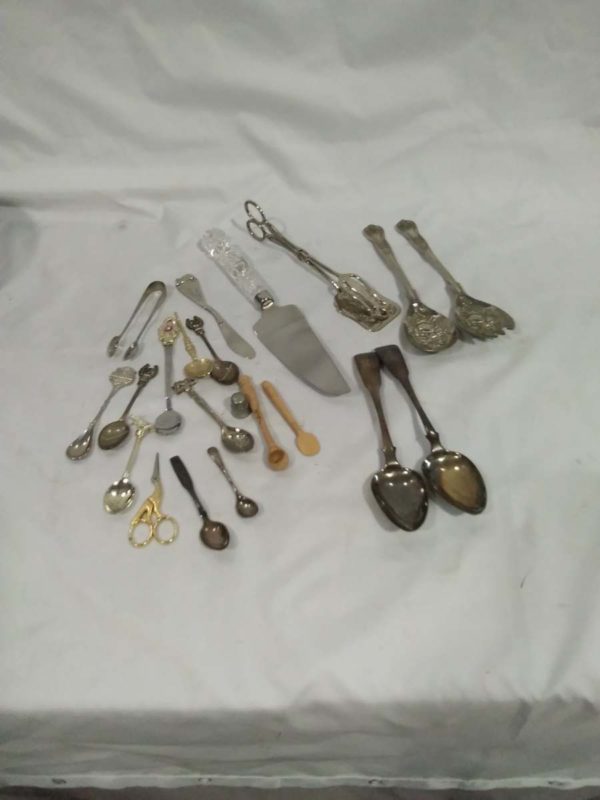 lot 316 various cutlery inc 2 silver servings spoons