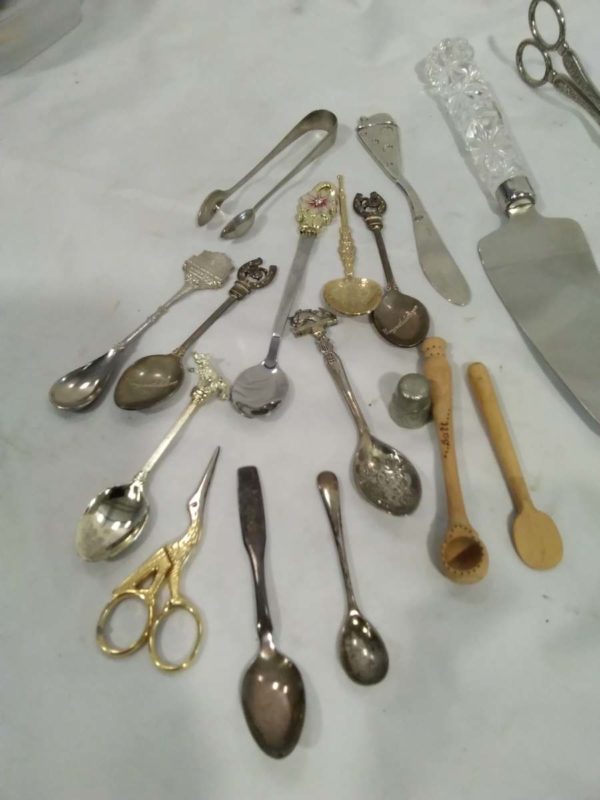 lot 316 various cutlery inc 2 silver servings spoons - Image 2