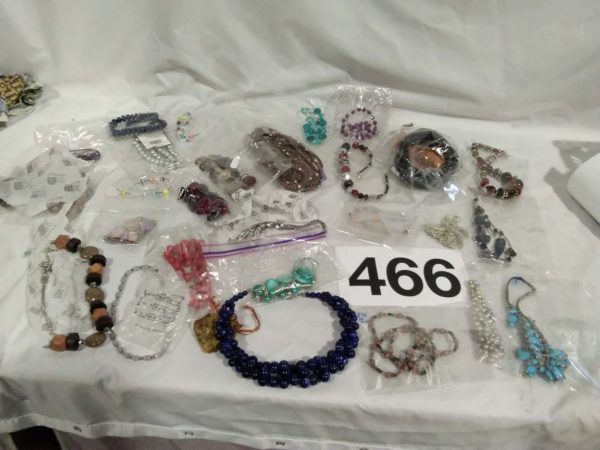 lot 466 costume jewellery beads, necklaces, belts