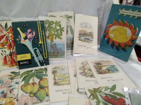 lot 481 assorted Cruise menus 1959 -1960 Cunard, P&O etc, patches - Image 9