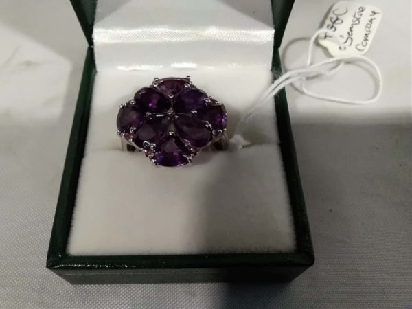 lot 486 Tggc 925 sterling silver & Amethyst ring  The genuine gemstone company