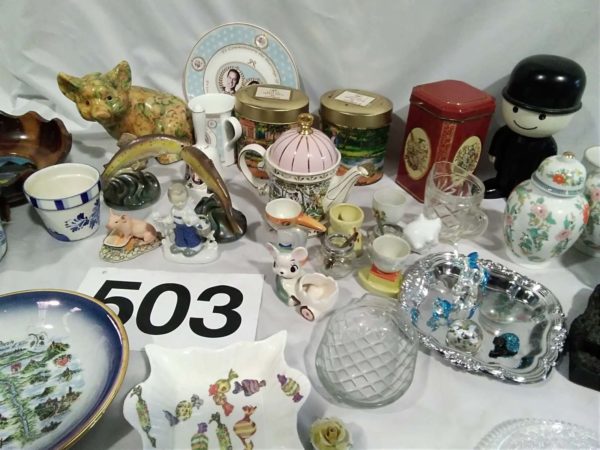 lot 503 ginger jars, wooden bowl, ornaments, elephant ashtrays etc - Image 5