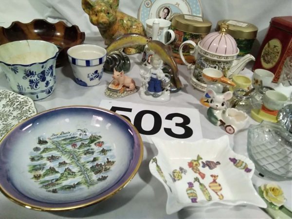 lot 503 ginger jars, wooden bowl, ornaments, elephant ashtrays etc - Image 4