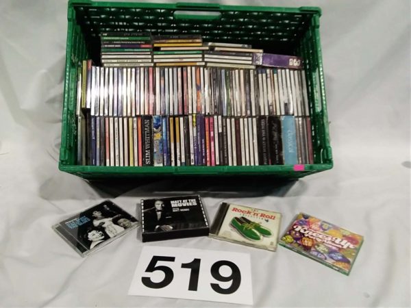 lot 519 crate of cd’s