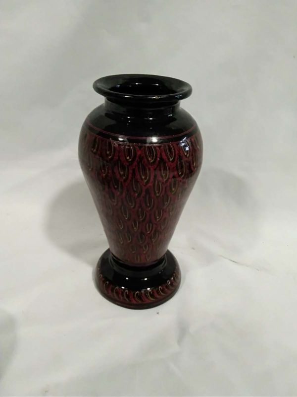 lot 528 decorative papermache vase & lidded pot - Image 5