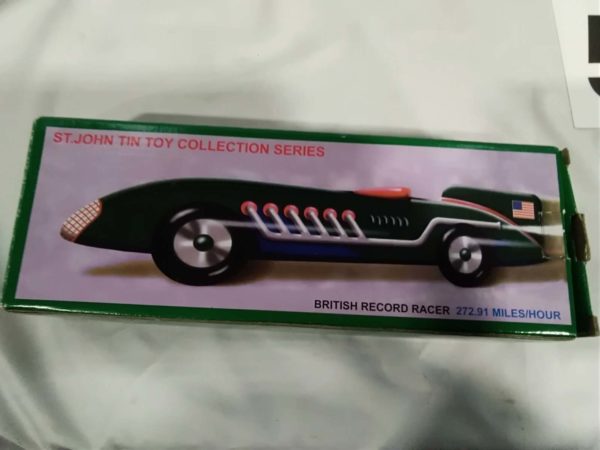 lot 531 boxed tinplate st John tin toy racing car ” british record racer - Image 5