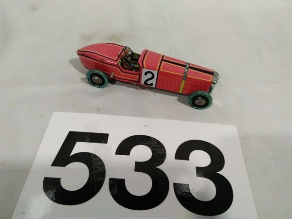 lot 533 tin plate Red racing car