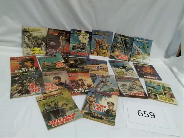 lot 659 collection of vintage commando books