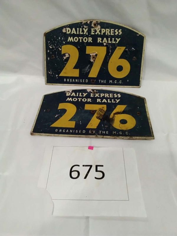 lot 675 car rally plates - Image 2