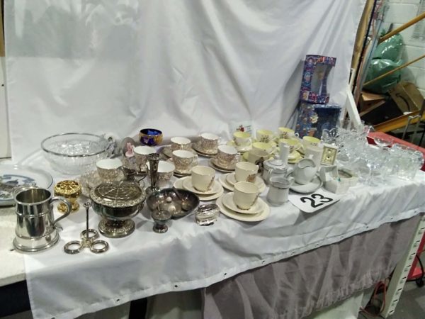 lot 023 assorted china, glass & metal ware (relisted not collected)