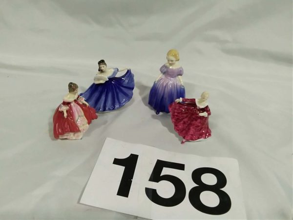 lot 158 Royal Doulton mini figurines x4