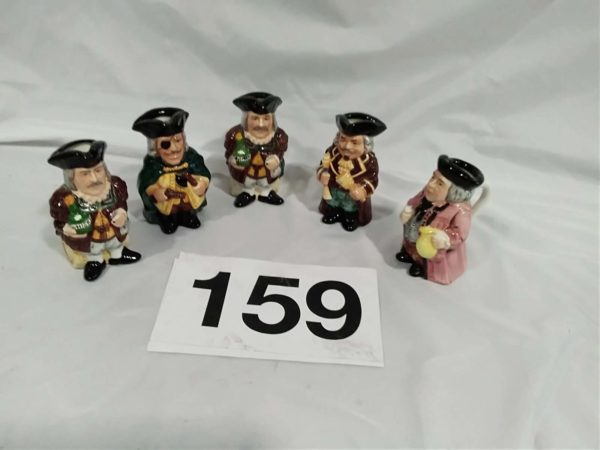 lot 159 5x charactor jugs