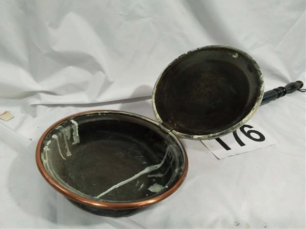 lot 177 copper bed pan / warmer - Image 5