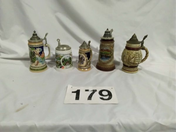 lot 179 5 x beer steins