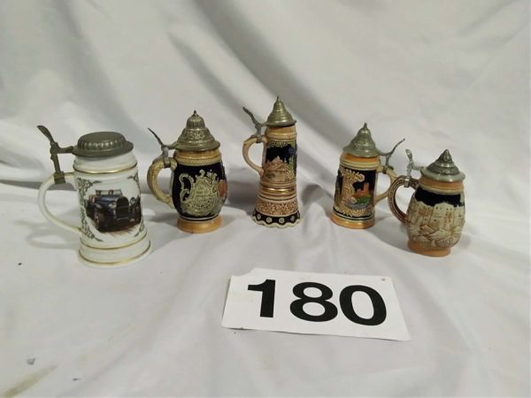 lot 180 5 x beer steins