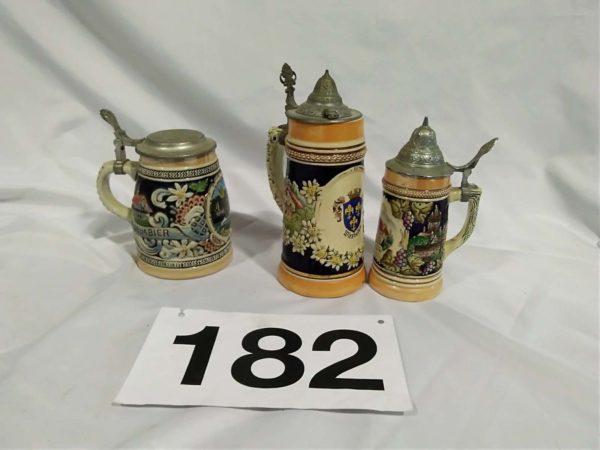 lot 181 5 x beer steins - Image 3