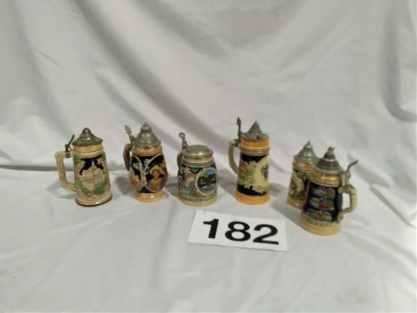 lot 182 6 x beer steins