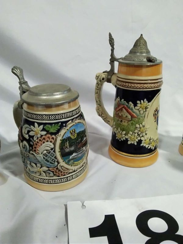 lot 182 6 x beer steins - Image 4