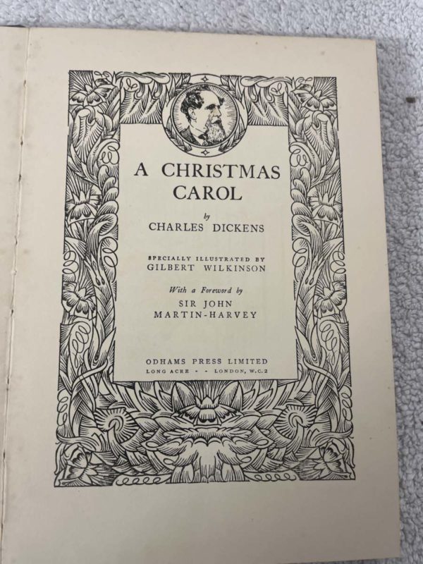 FF006- VINTAGE A CHRISTMAS CAROL BOOK BY CHARLES DICKENS- COLLECTION FROM FFORESTFACH - Image 2