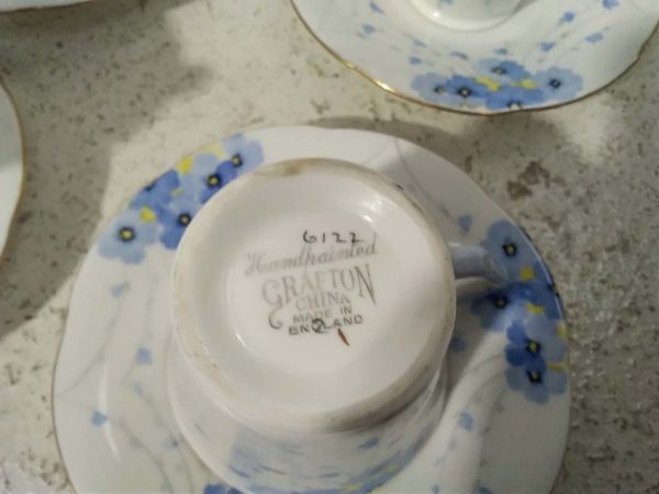 lot 259 hand painted Grafton China tea set - Image 3