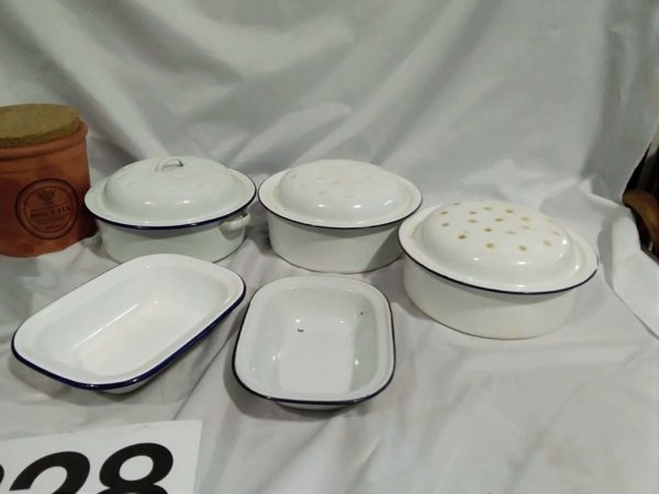 lot 328 enamel & stoneware cookware - Image 2