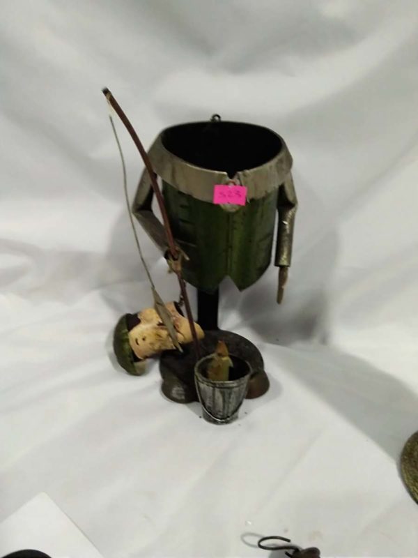 lot 330 metal items including wine holder, coin box & miniature miners lamp - Image 5