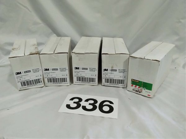 lot 336 5 x boxes Scotch hazard tape red/white