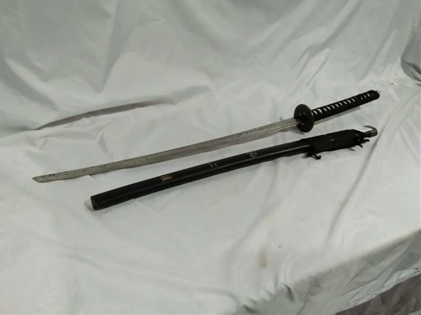 lot 344 ornamental chinese samari style reproduction sword in carved case