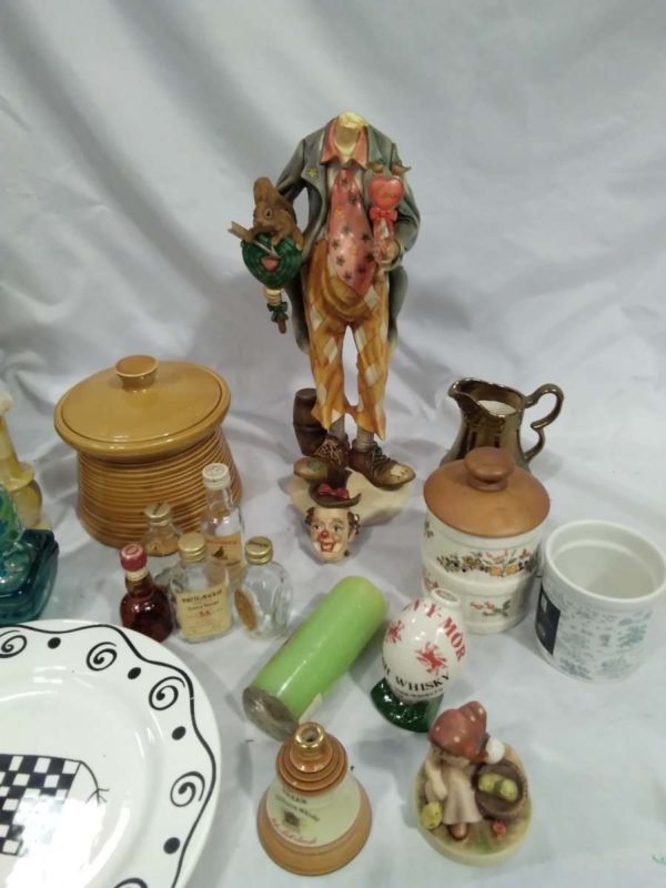 lot 802 mixed oranments, lustre jugs, m’dina glass, miniature empty bottles etc - Image 3