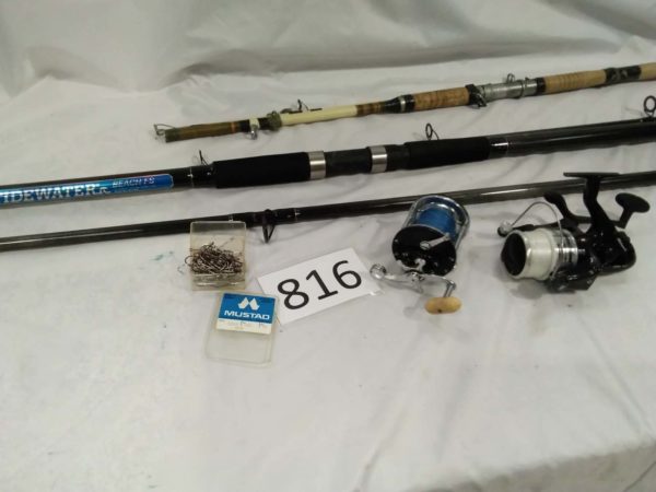 lot 816 fishing items, shakespeare reel, shakespeare beach caster rod, boat rod etc - Image 5