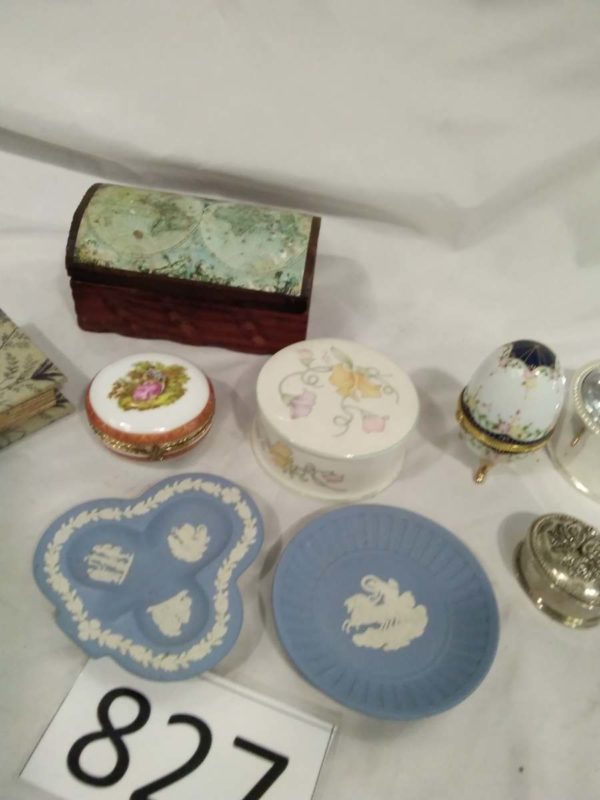 lot 827 trinket boxes & dishes - Image 5