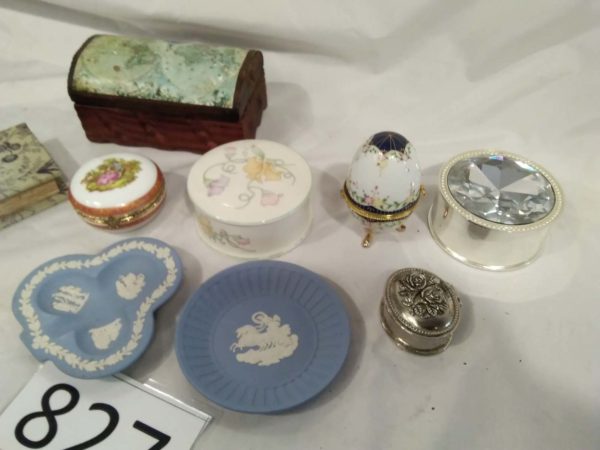 lot 827 trinket boxes & dishes - Image 4