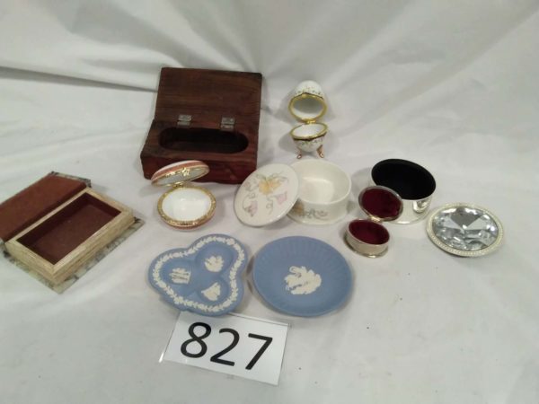 lot 827 trinket boxes & dishes - Image 3