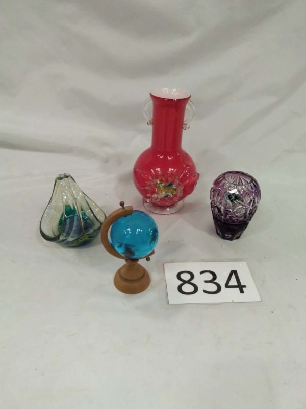 lot 834 4 x glassware items including Edinburgh crystal