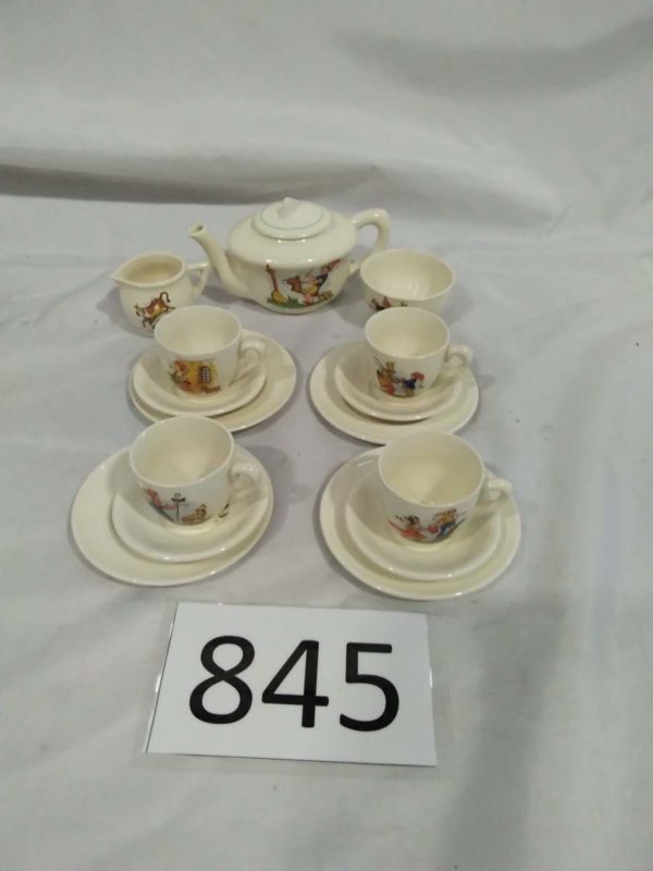 lot 845 vintage 1950’s nursery ryhme child’s tea set