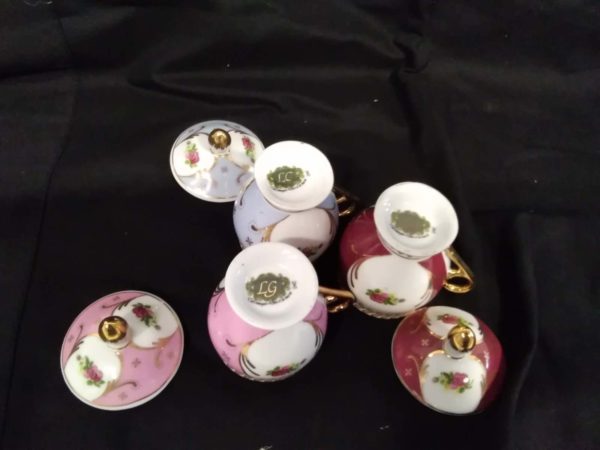 lot 848 3 ceramic Limoge lidded cups - Image 3