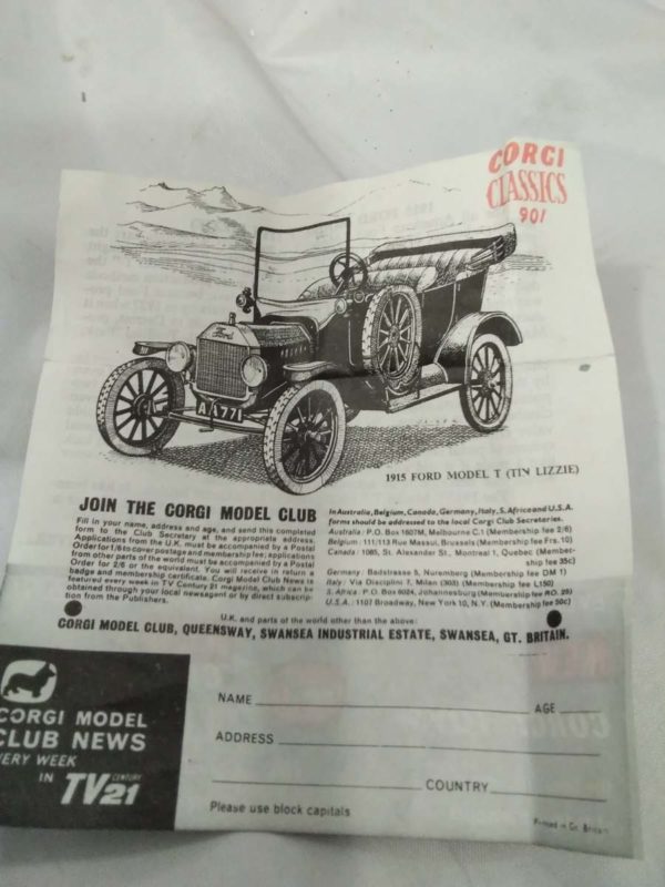 lot 852 boxed Corgi 1915 ford model T - Image 2