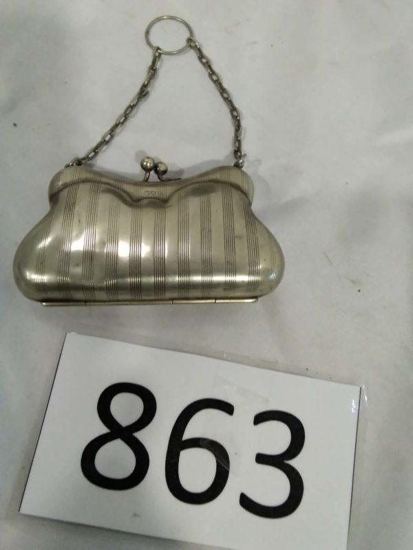 lot 863 antique metal purse - Image 2