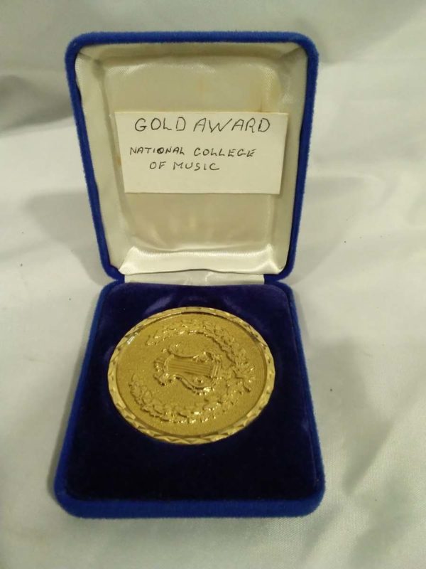 lot 866 Gold award medal national college of music