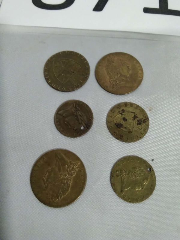 lot 871 6x George III Tokens 1768-1790