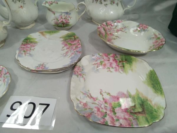 lot 907  royal albert plates & teapots - Image 2