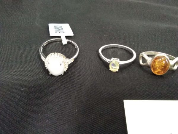 lot 021 5 x sterling silver rings - Image 2