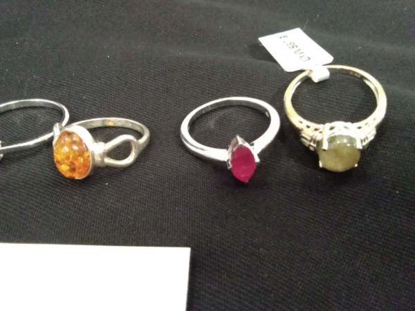 lot 021 5 x sterling silver rings - Image 3