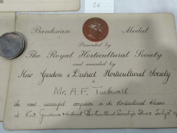 lot 026 sterling silver horticultural medal & certificates - Image 4