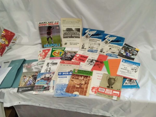 lot 040 25+ foreign football programmes inc international & club fixtures 1960’s onwards