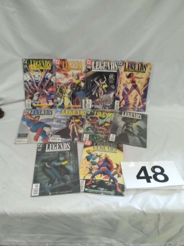 lot 048 10x DC Legends comics in wrappers